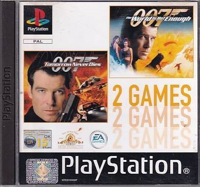 007 Tomorrow Never dies og The World is Not Enough - PS1 (B Grade) (Genbrug)